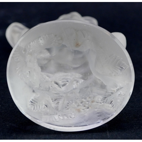 26 - A 20th century Lalique frosted glass figure group of Diana the Huntress and a fawn, engraved to the ... 