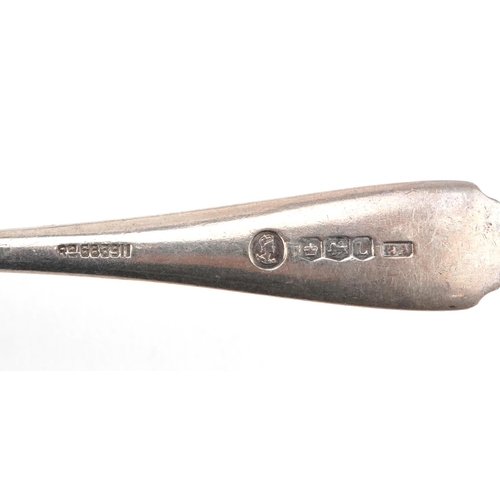 497 - Ten silver teaspoons, various hallmarks, the largest 12.5cm in length, total 152.5g.