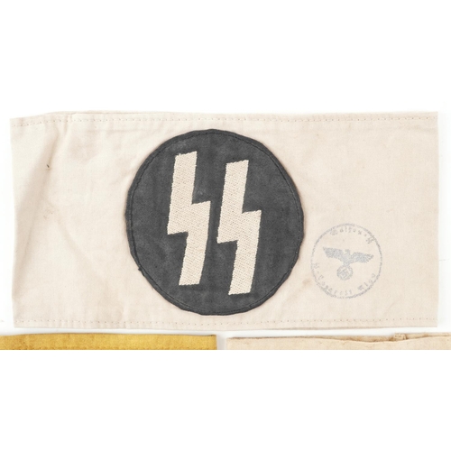 2578 - Three German military interest armbands.