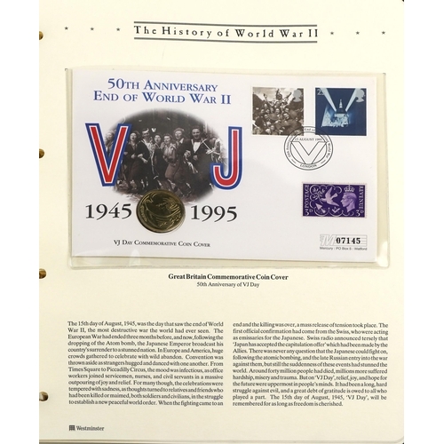 2186 - The History of World War II stamp covers and coin covers together with Aviation Heritage coin covers... 