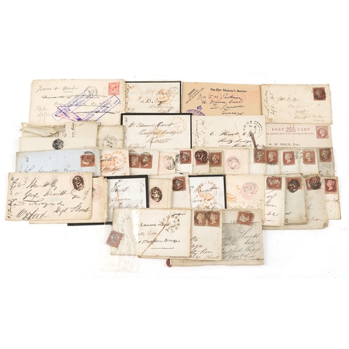 2247 - A quantity of Victorian Penny Reds on cover and other Victorian covers together with a State Express... 