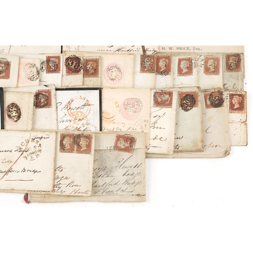 2247 - A quantity of Victorian Penny Reds on cover and other Victorian covers together with a State Express... 