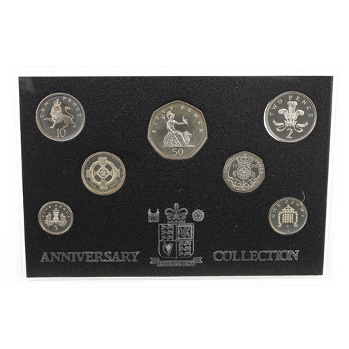 2111 - A 1996 cased silver proof set of coins to celebrate the 25th Anniversary of Decimalisation with cert... 