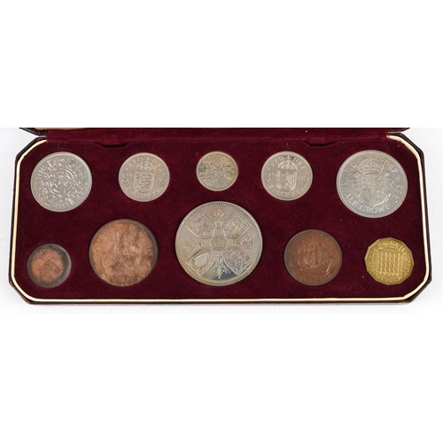 2102 - A boxed set of Queen Elizabeth II Coronation coins, crowned 2nd June 1953, ranging from farthing to ... 