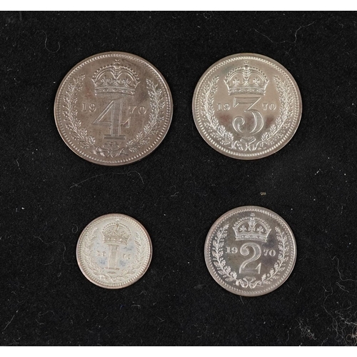 2100 - A 1970 Royal Mint Maundy money boxed set of four coins.