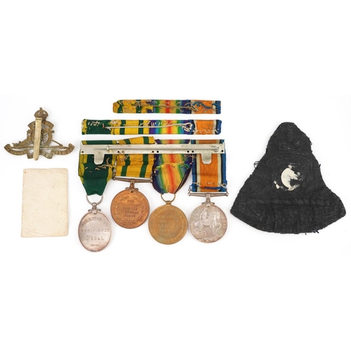 2403 - Militaria including British military World War I medal group including Territorial War medal for Vol... 