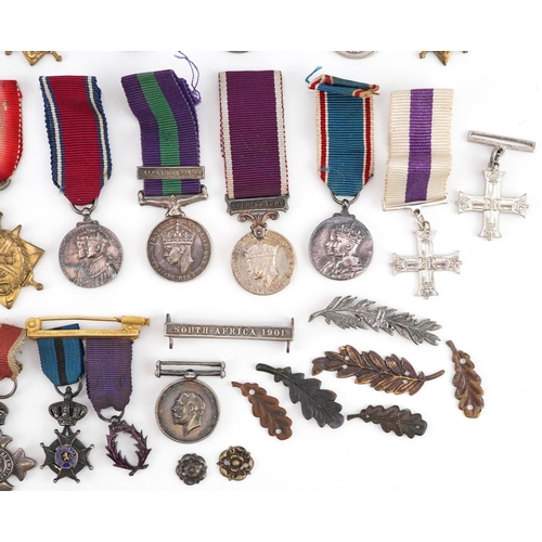 2419 - A collection of military interest World War I and World War II dress medals and bars including 5th A... 