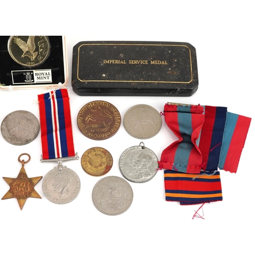 2479 - British military World War II medals, medallions and coins including Burma star, 1939-1945 star and ... 