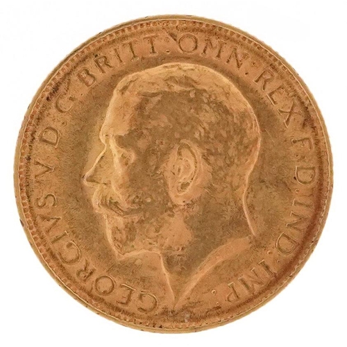 3410 - George V 1913 gold half sovereign.