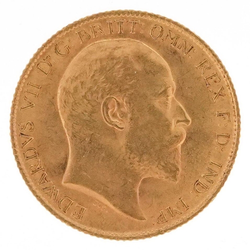 3408 - Edward VII 1909 gold half sovereign.