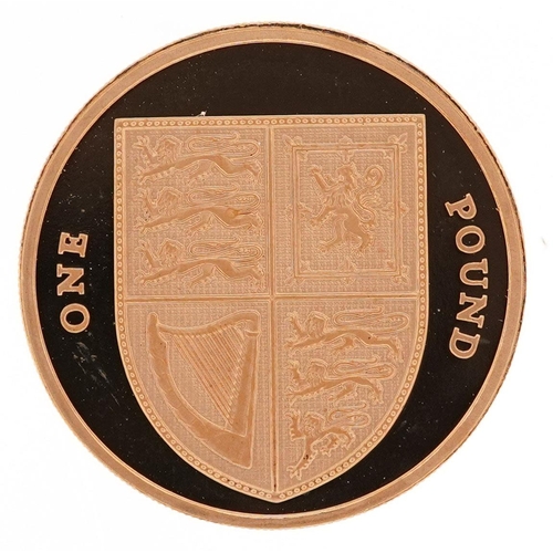 3367 - Elizabeth II 2015 gold one pound coin, 19.7g.