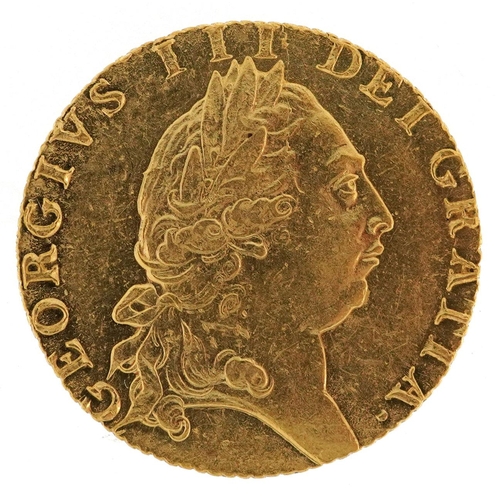  George II 1791 gold guinea, 8.3g.