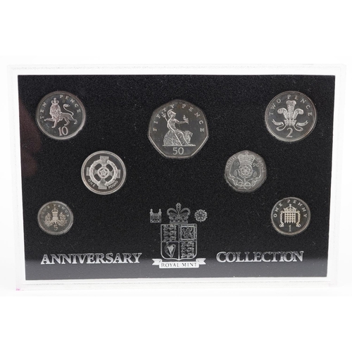 2136 - A 1996 silver Anniversary proof year coin collection with certificate of authenticity, housed in a r... 