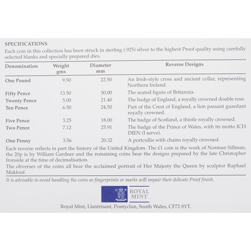 2136 - A 1996 silver Anniversary proof year coin collection with certificate of authenticity, housed in a r... 