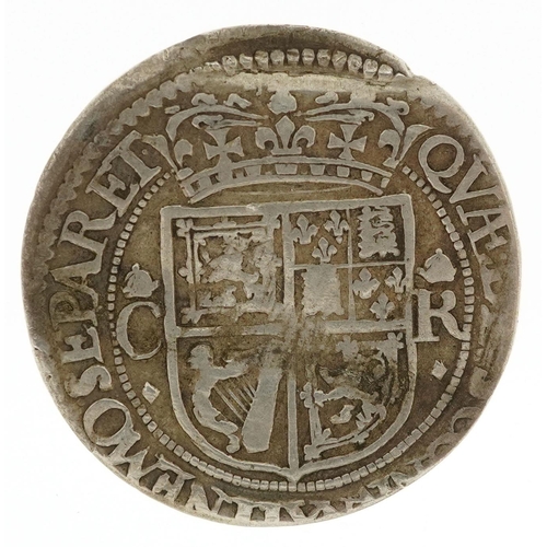 2071 - A Scottish Charles I 1637-1638 hammered silver six shillings, third coinage, first issue, 25mm in di... 