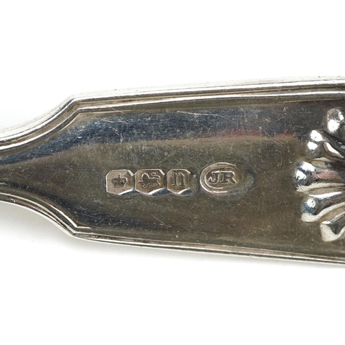 460 - A Pair of George V silver thread and shell cake spoons, Sheffield 1930 by John Round & Son Ltd, 69g.