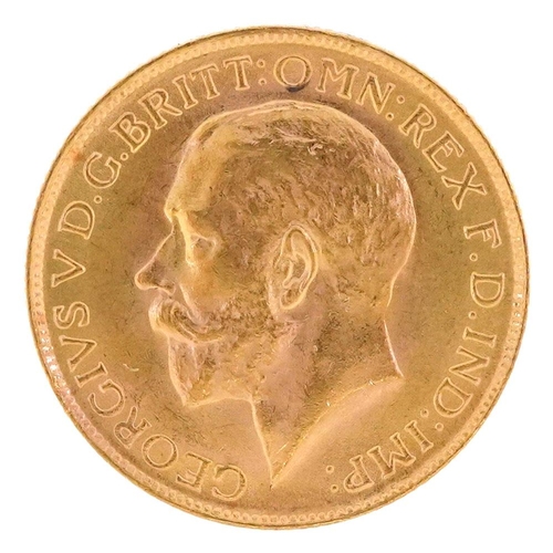 3399 - George V 1928 gold sovereign, South Africa mint.