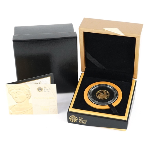  London 2012 Olympics gold Juno twenty five pound coin by The Royal Mint, with box and certificate nu... 