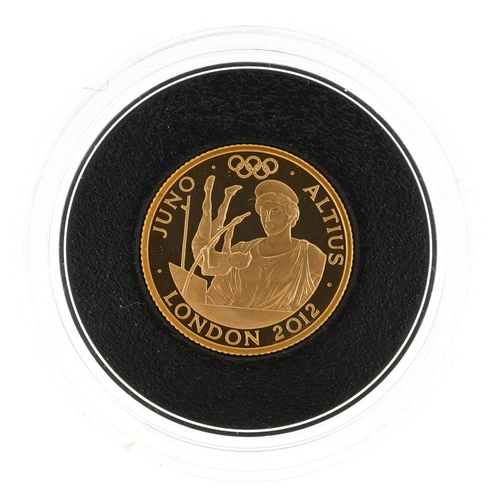  London 2012 Olympics gold Juno twenty five pound coin by The Royal Mint, with box and certificate nu... 