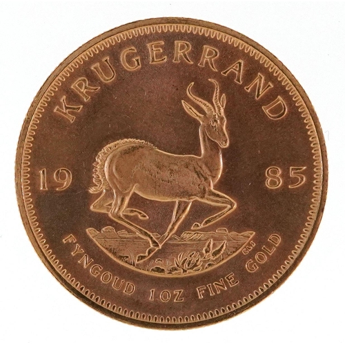 South Africa 1985 one ounce fine gold krugerrand.