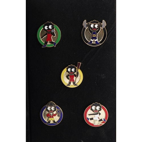 2284 - The Gollympic Games Special Edition set of five enamelled badges with box.