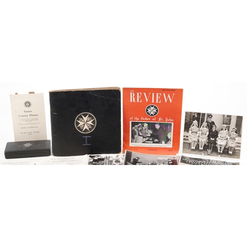 2441 - St. John Ambulance memorabilia including enamelled Board of the Hospital medal, two other medals, an... 