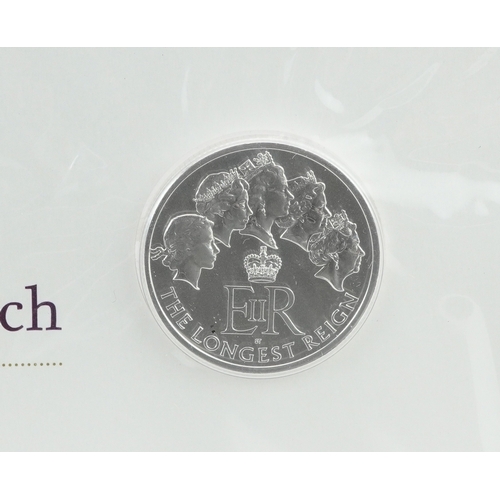 2144 - Four fine silver twenty pound coins commemorating The Longest Reigning Monarch 2015 and Her Majesty'... 