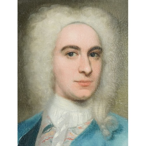 3415 - John Theodore I Heins (1697-1756) - Half length portrait of a Gentleman, 18th century German School,... 