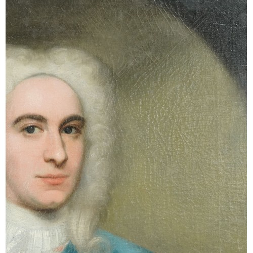 3415 - John Theodore I Heins (1697-1756) - Half length portrait of a Gentleman, 18th century German School,... 