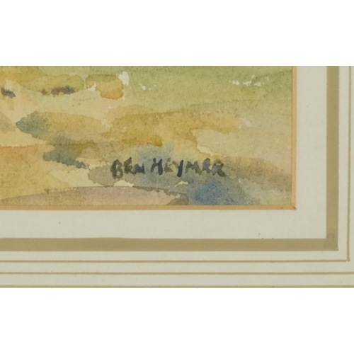 3468 - Ben Heymer - Wayside Trees, 20th century British School, watercolour on paper, signed, framed and gl... 