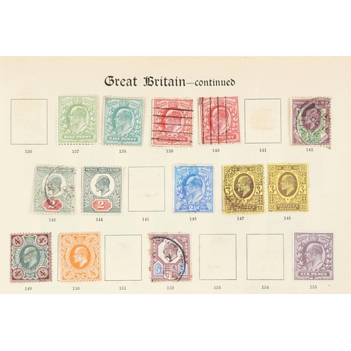 2218 - An album page of Edwardian stamps to include two & six, two five shillings and mint shilling.