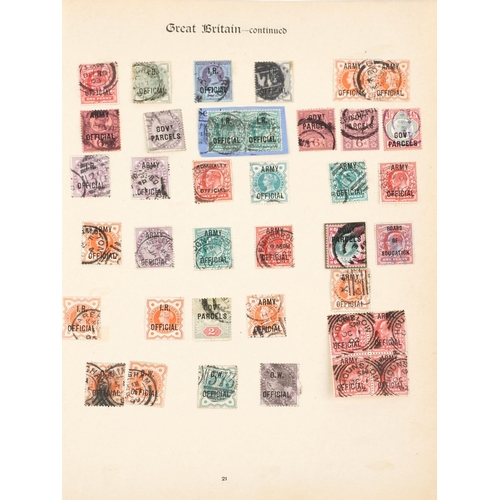 2214 - A good selection of Victorian and later British stamps overprinted with Government Parcels, Army Off... 