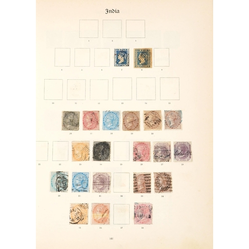 2210 - Three album pages of Indian stamps from Queen Victoria to George V including mint examples.