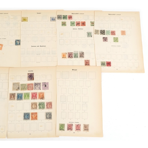 2206 - Victorian and later Indian Feudatory States stamps including overprinted examples.