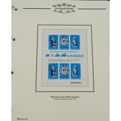 2255 - Four 'The Royal Family' blue coin cover albums celebrating The Queen's 40th Coronation from 1953-199... 