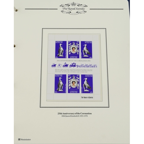 2255 - Four 'The Royal Family' blue coin cover albums celebrating The Queen's 40th Coronation from 1953-199... 