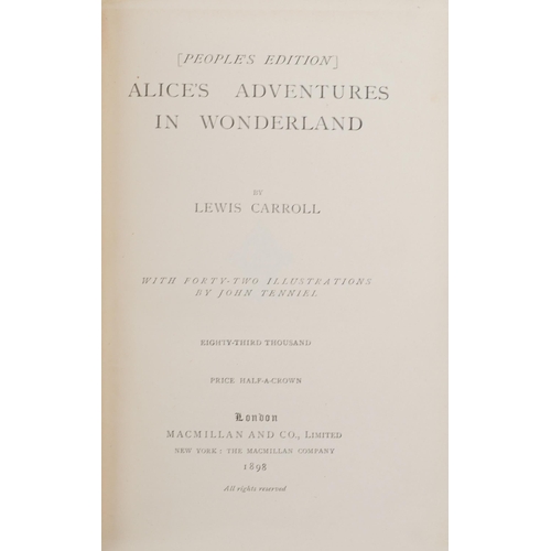 2362 - Lewis Carroll: Alice's Adventures in Wonderland (People's Edition) illustrated by John Tenniel, publ... 