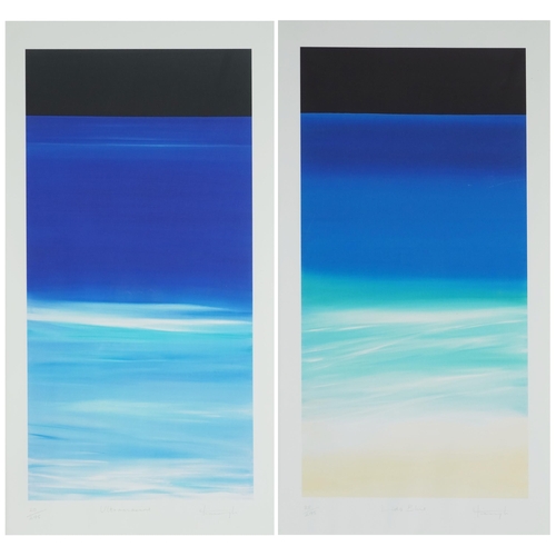 3691 - Lynne Timmington - Lido Blue & Ultramarine, a pair of 20th century gliché  prints, each sign and edi... 