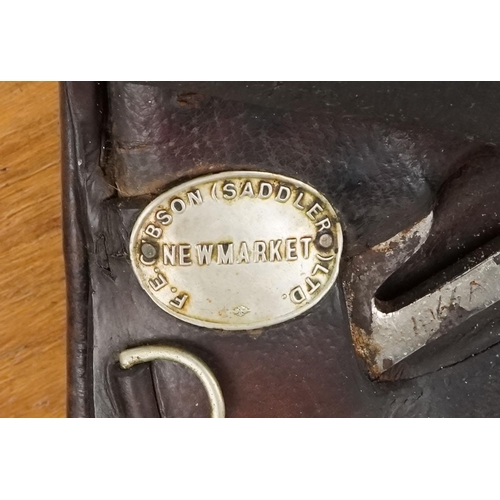 1147 - An F.E. Gibson Saddler Ltd brown leather 17 inch saddle.