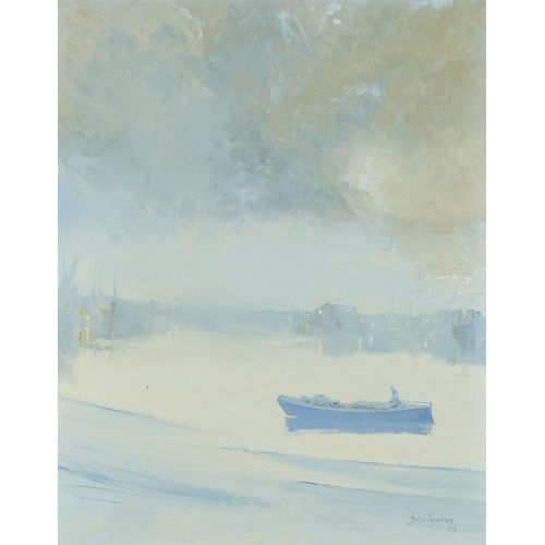 3657 - John Lipsham - Harbour Lights, 20th century British School, oil on board, signed and dated '70, fram... 