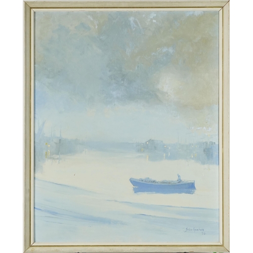 3657 - John Lipsham - Harbour Lights, 20th century British School, oil on board, signed and dated '70, fram... 