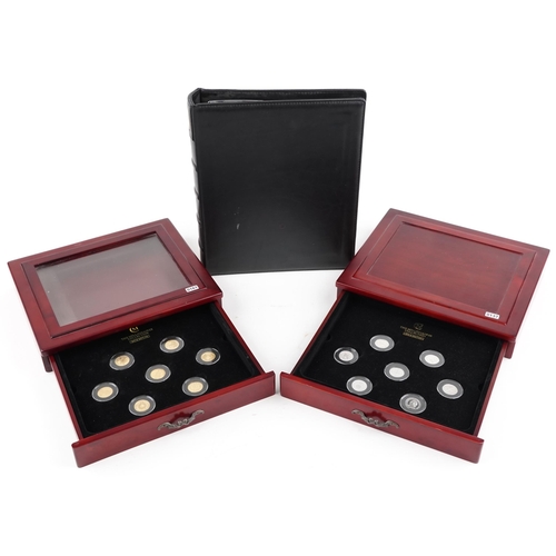 3362 - The Millionaire's Gold Edition coin collection comprising seven 22ct gold coins and eight silver coi...