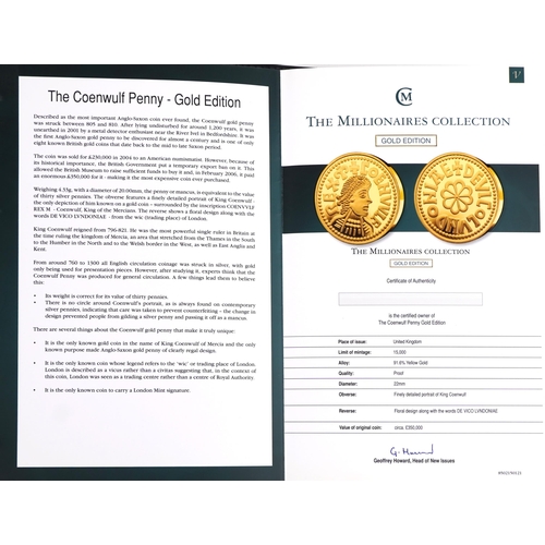 3362 - The Millionaire's Gold Edition coin collection comprising seven 22ct gold coins and eight silver coi... 