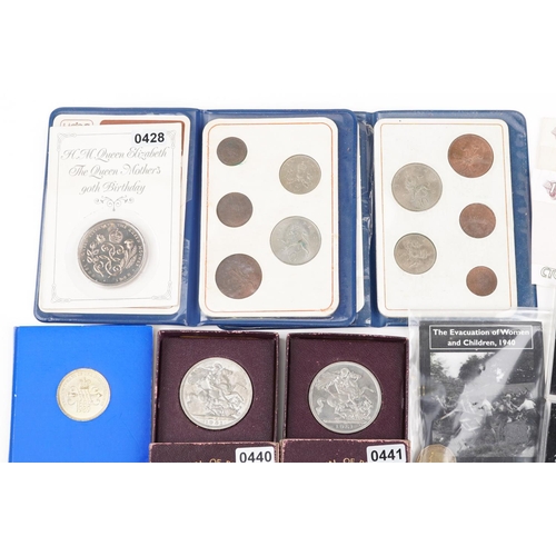 2162 - Antique and later British and world coins and banknotes including commemorative crowns, coin sets, a... 