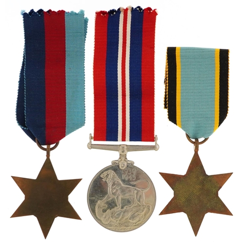 2432 - Three British military World War II medals including The 1939-1945 star and the Air Crew Europe star... 