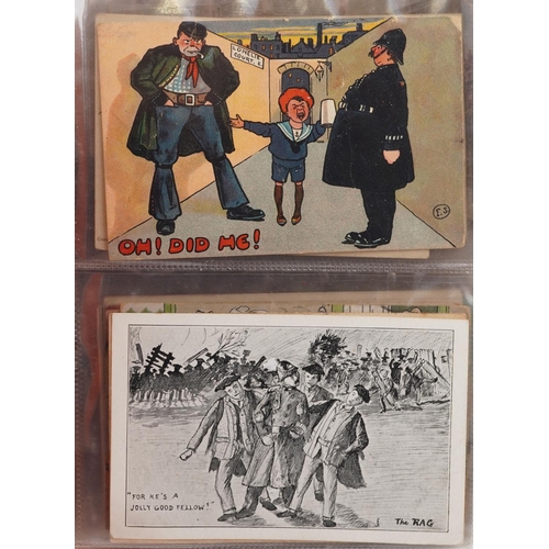 2274 - A group of five albums of postcards to include black and white photographic, colour, reproductions, ... 