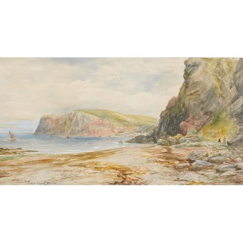 3684 - Coastal Landscape, early 20th century British School, watercolour on paper, indistinctly signed, fra... 