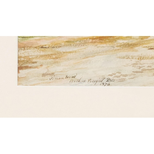 3684 - Coastal Landscape, early 20th century British School, watercolour on paper, indistinctly signed, fra... 