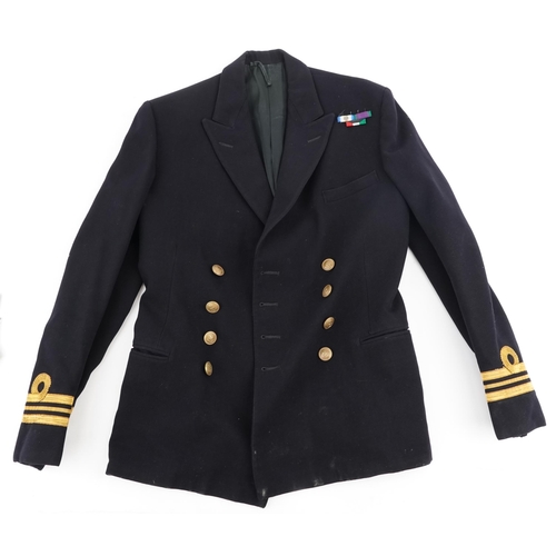 2537 - Royal Navy Lt Commanders no 1 dress uniform made by Gieves and Hawkes No 1 Saville Row in 1980 with ... 