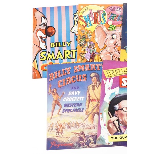 2296 - Seven 1950's Billy Smart's Circus programmes.